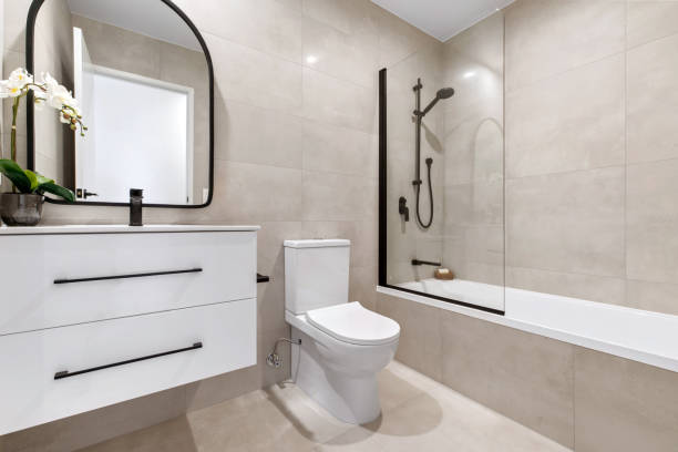 Custom bathroom design with modern layout planning