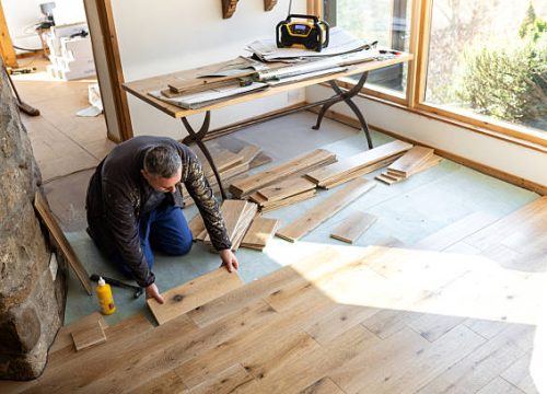Professional hardwood flooring installation for a timeless look